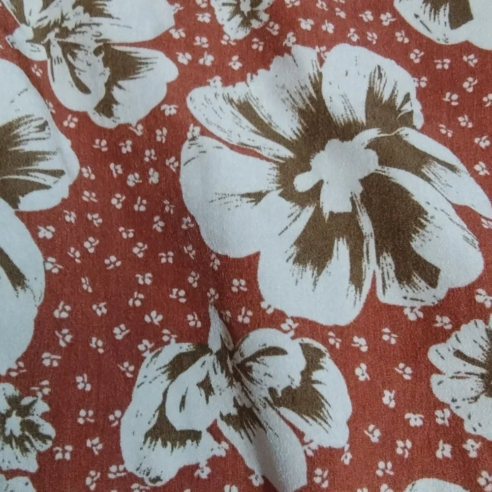 Shein Floral Rust Blouse Size (M)